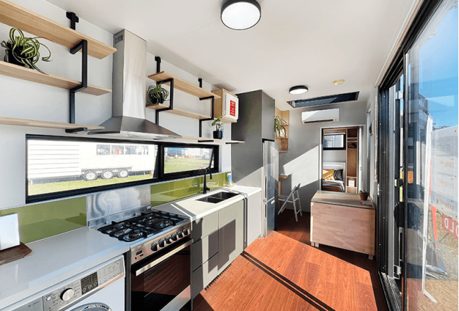 Beutiful shipping container kitchen area