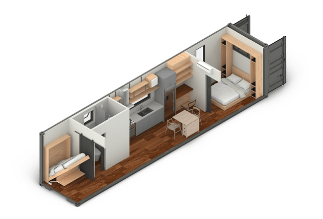 Shipping container design mockup