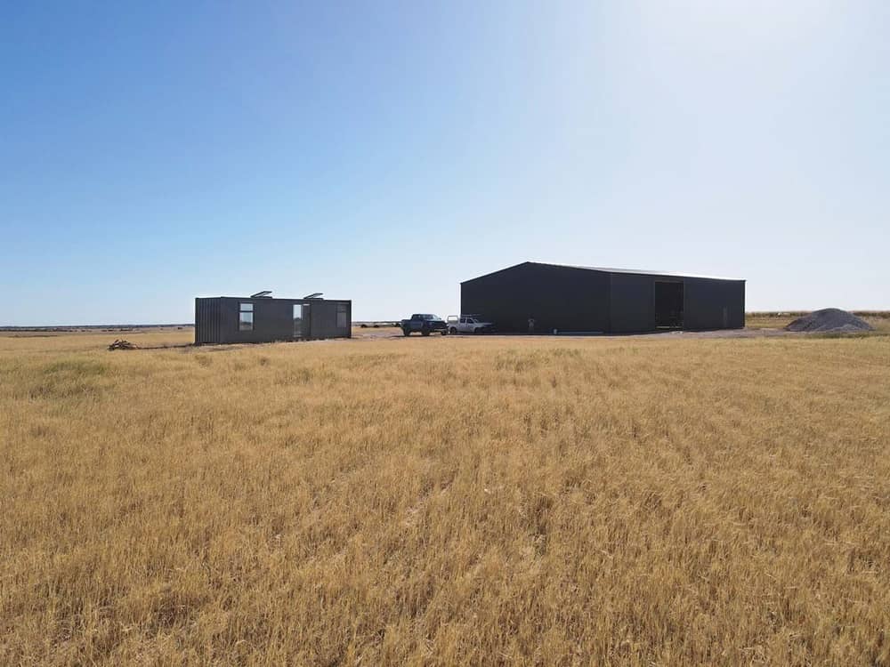 installing a shipping container